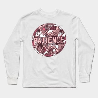 Pink and White Circle of Patience Long Sleeve T-Shirt